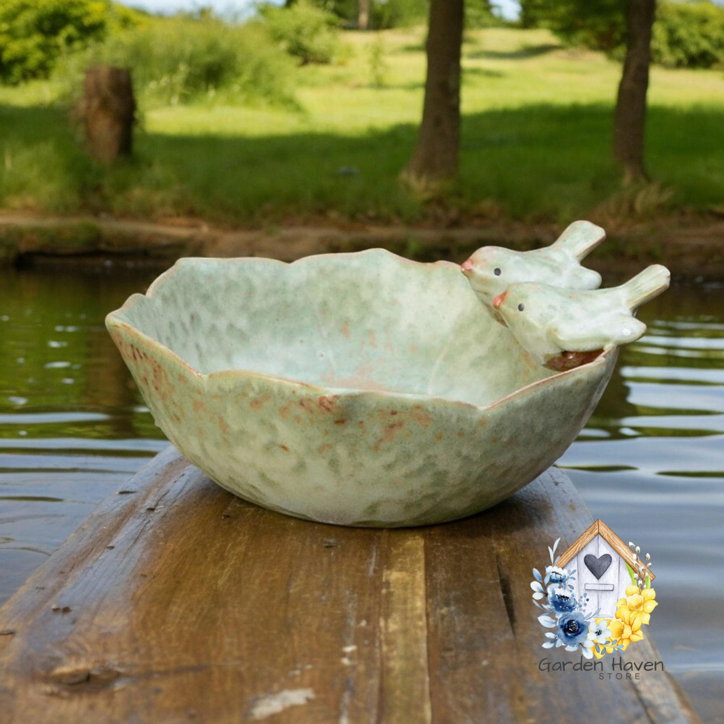 BIrd bath Ceramic Bird Bath, Bird Bath For Garden, Birdbath Garden Decoration, Outdoor Birdbath