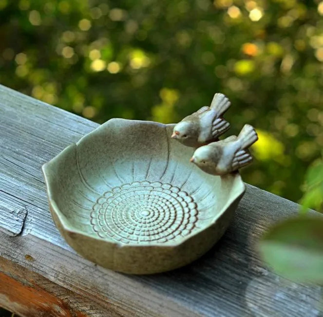 BIrd bath Ceramic Bird Bath, Bird Bath For Garden, Birdbath Garden Decoration, Outdoor Birdbath