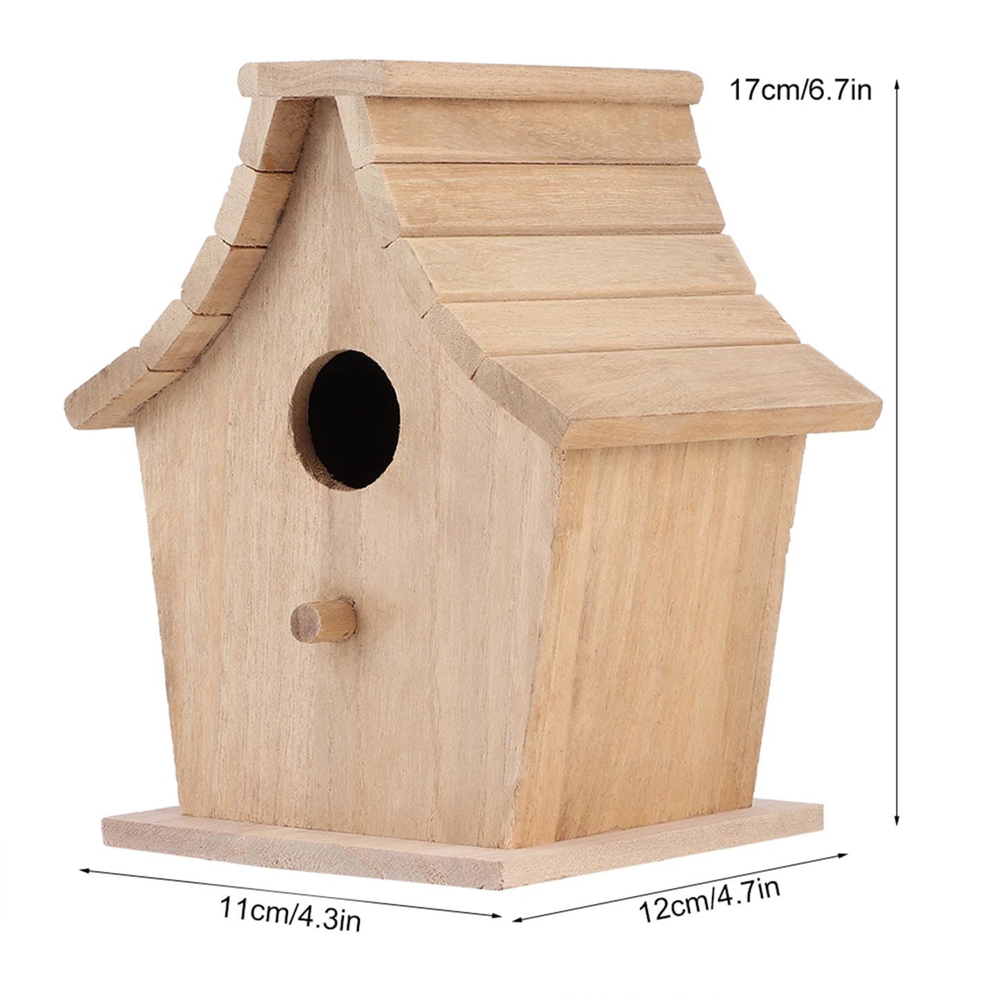 Wooden Bird House,Hanging Bird House,Garden Hanging Decor,Outdoor Bird House,Decorative Birdhouse