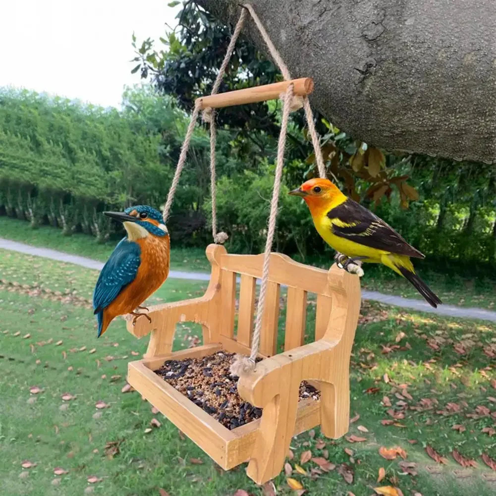 Fruit Feeder  Useful Hanging Bird Swing Chair Feeder  Convenient Bird Food Holder Hummingbird Feeder  Bird Feeder Outdoor