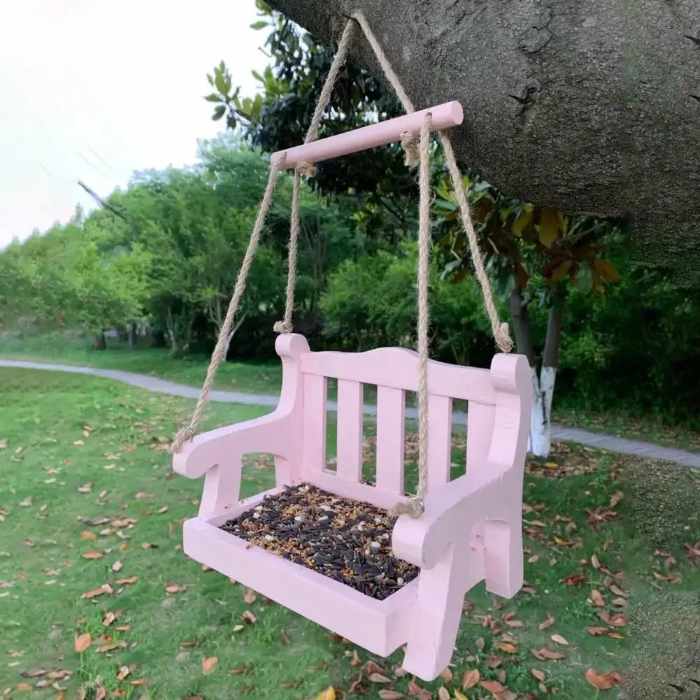 Fruit Feeder  Useful Hanging Bird Swing Chair Feeder  Convenient Bird Food Holder Hummingbird Feeder  Bird Feeder Outdoor