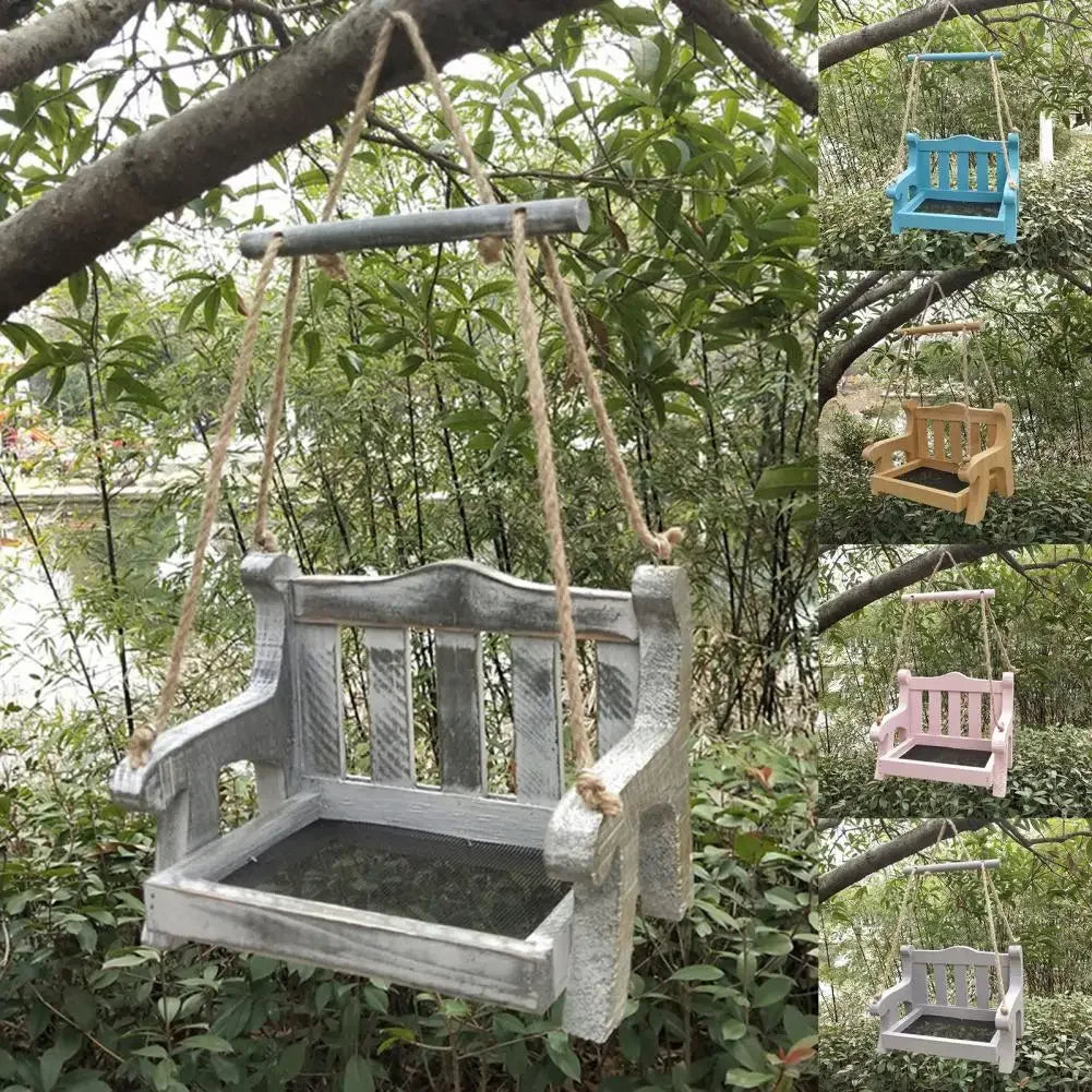 Fruit Feeder  Useful Hanging Bird Swing Chair Feeder  Convenient Bird Food Holder Hummingbird Feeder  Bird Feeder Outdoor