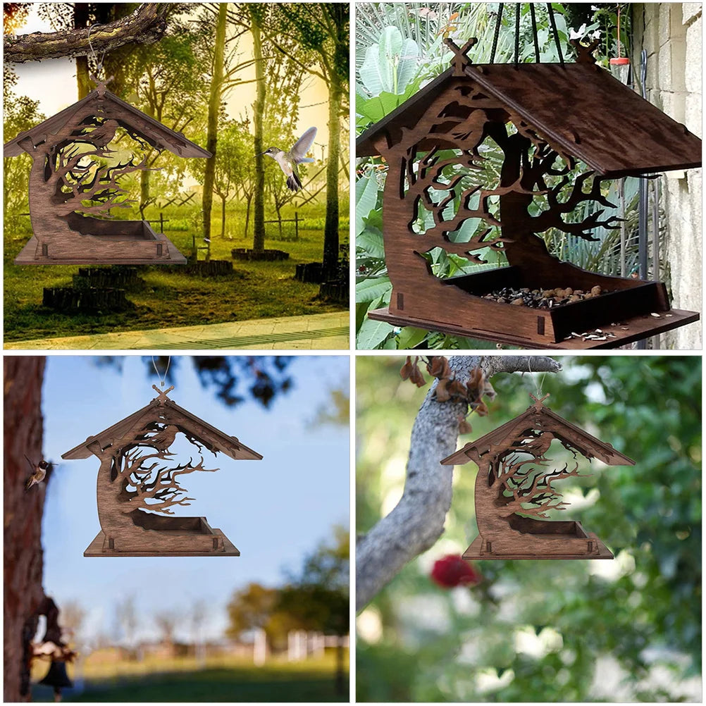 Outdoor Hanging Bird Feeder, Hummingbird Feeder, Garden Decor, Outdoor Decoration, Garden Decor,
Wood Garden Home