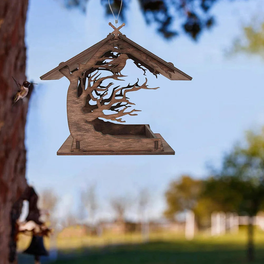 Outdoor Hanging Bird Feeder, Hummingbird Feeder, Garden Decor, Outdoor Decoration, Garden Decor,
Wood Garden Home