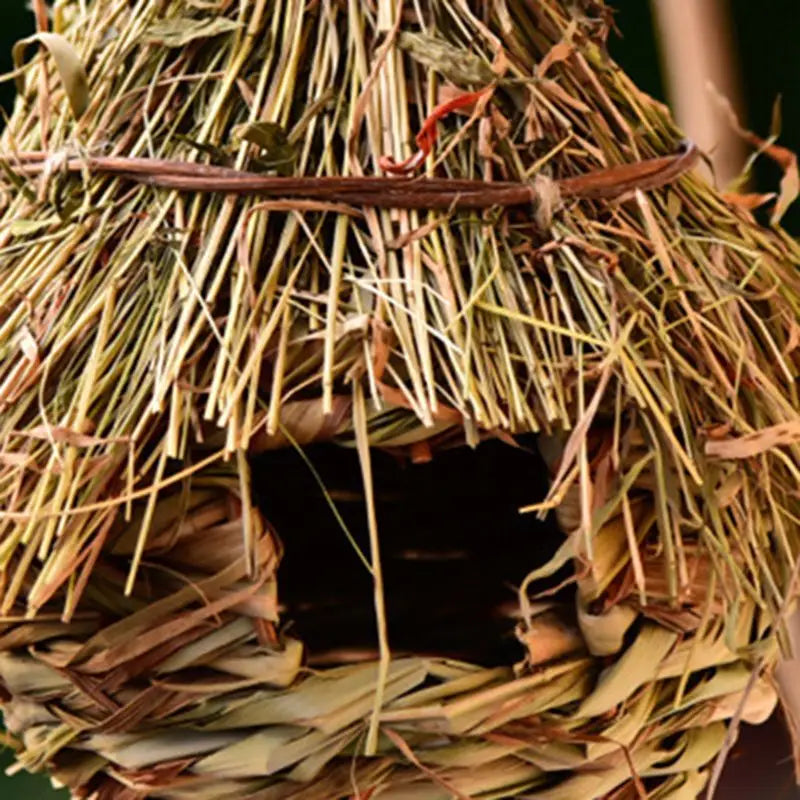 Bird House, Outdoor Decor, Hanging Birdhouse, Nesting Box, Backyard Shelter, Decorative Birdhouse, Natural Wood