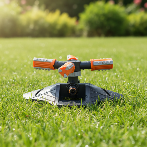 Rotating Sprinkler - Lawn Background
